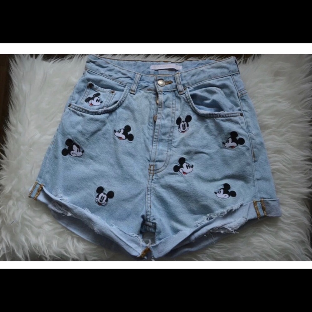 Zara Mickey Shorts